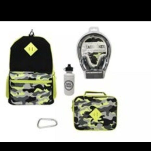 L2D Other - L2D 16" Backpack with Lunch Bag & Headphones